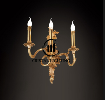 Solid Brass Two Heads Wall Sconce Lighting Fixture