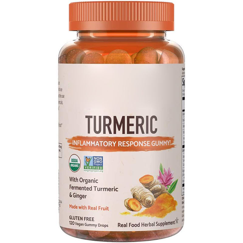 OEM/ODM Vegan Joint Support Fermented Turmeric Ginger Support Brain Booster Curcumin Turmeric Ginger Gummies