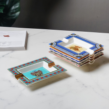 Custom Design Rectangle Porcelain Ashtray