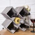 Rustic 6 Bottle Wooden Wine Rack