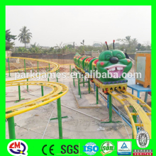 Outdoor roller coaster playground catapiller train with long track