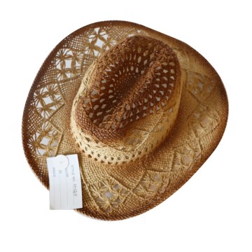 Popular vent flower pattern paper straw cowboy hat