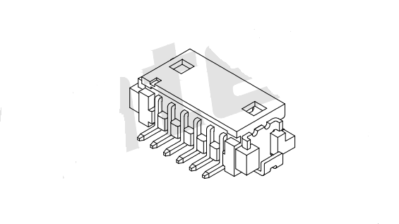 1.25mm ملعب 90 ° SMT صف واحد WAFER AW1252R-SF-XP