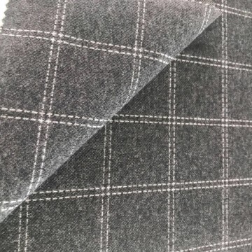 Plaid Design Double Breien Jacquard