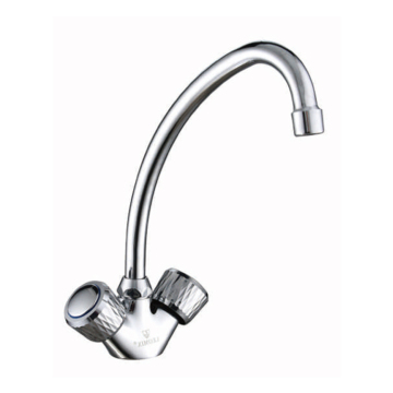 Double Handle Durable Brass kitchen sink mixer faucet