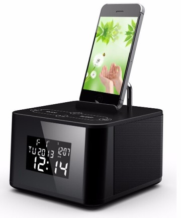 OEM manfacture Portable Bluetooth Alarm Clock speaker