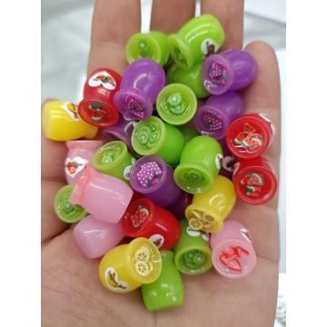 3D Resin Jam Bottle Miniature Colorful Simulation Fruit Pattern for DIY Earring Keychain Ornament Accessories