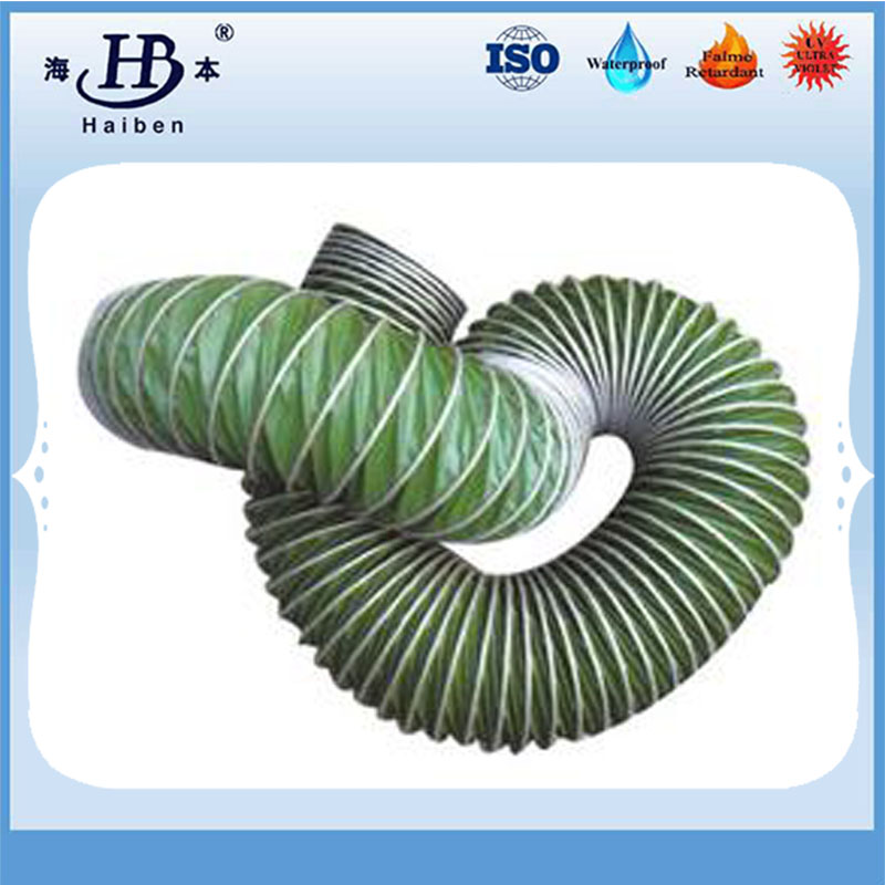 Conducto de aire de ventilación de buena calidad pvc espiral flexible túnel