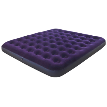Flocked queen size pvc inflatable air bed mattress