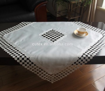 white square table cover