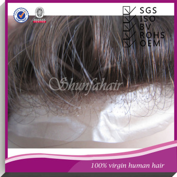 Fishnet toupee, natural toupee,super thin skin toupee