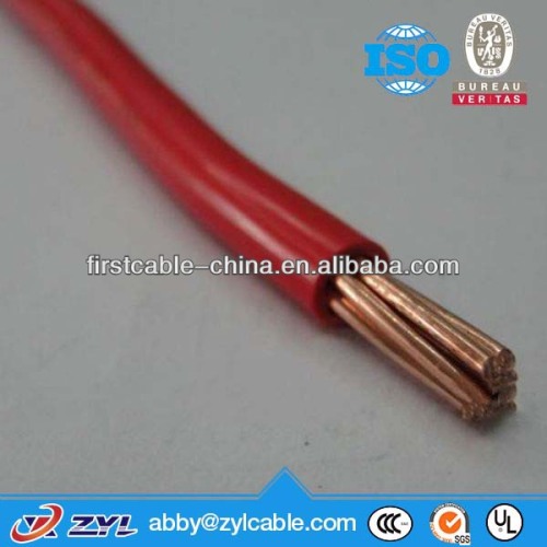 Pure copper or tinned copper conductor PVC insulated earthing cable specification