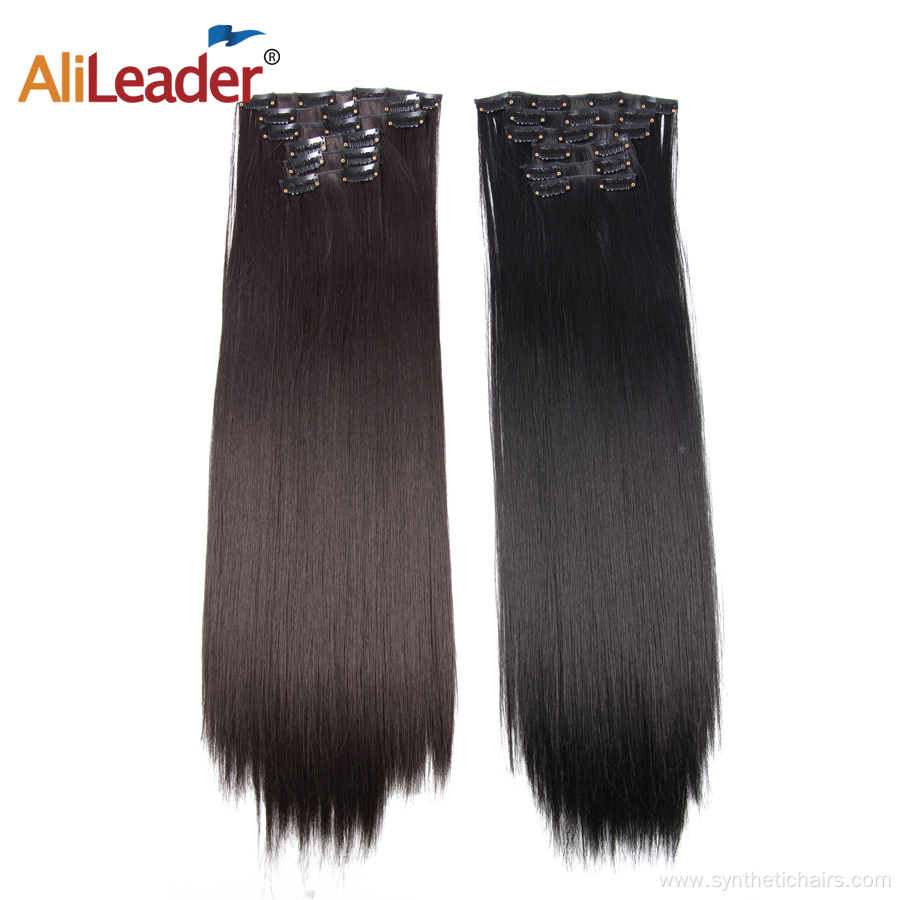 Mixed Color Highlight Clip-In Synthetic Hair Extension