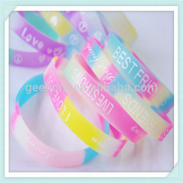 Festival silicone rainbow wristband