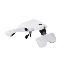5 Adjustable Lens Double LED Head Magnifier for Close Work
