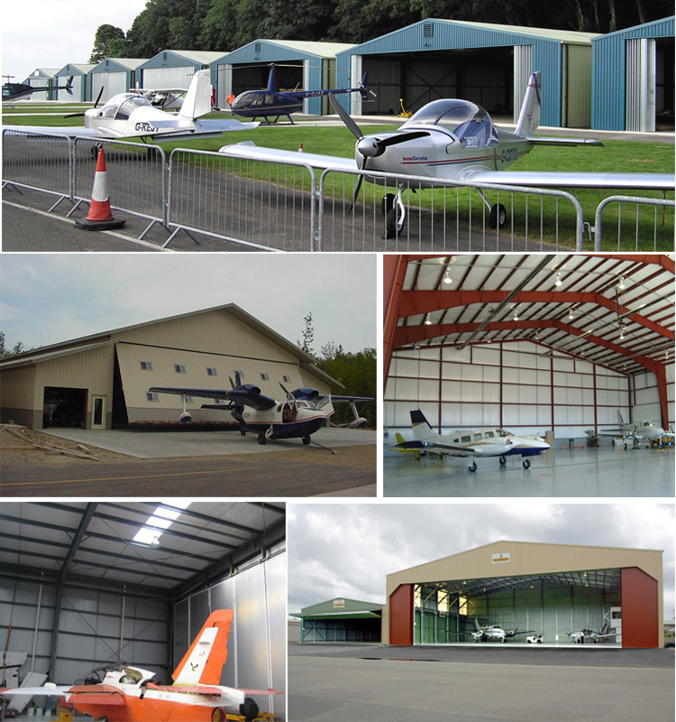 Prefabricated Steel Structure Aircraft Hangar Sheds Architecture Design