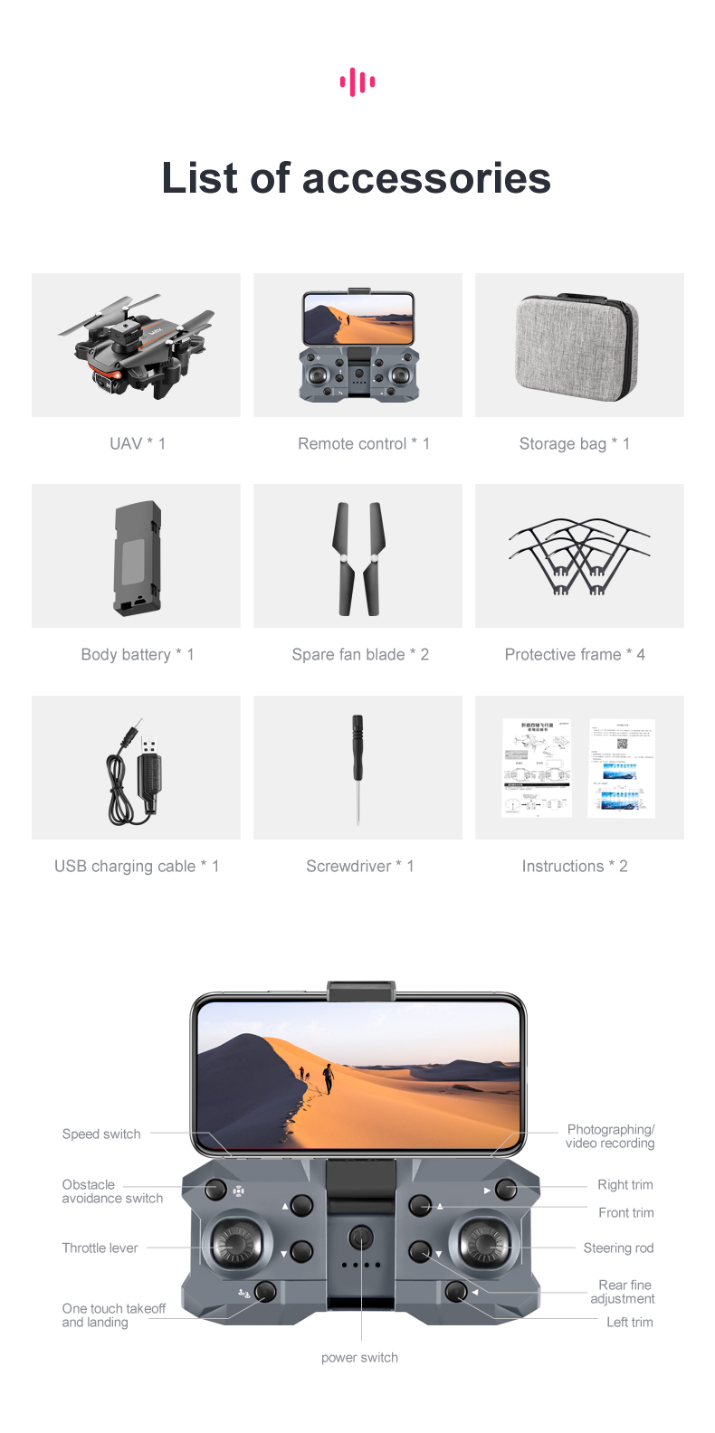 KY603 Professional HD 4K aerial photography of UAV remote control aircraft