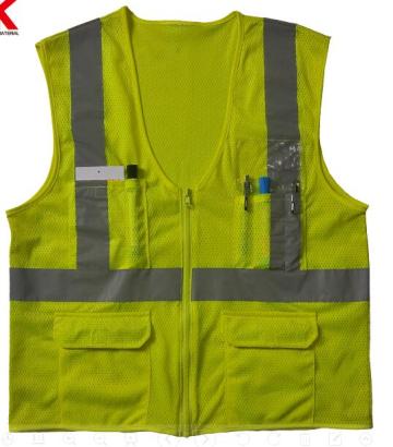 yellow reflective safety jacket