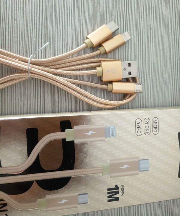 3'ü 1 Şarj Kablosu 3 in 1 Charging Cable
