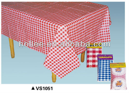 2014 new design printed table cloth with check