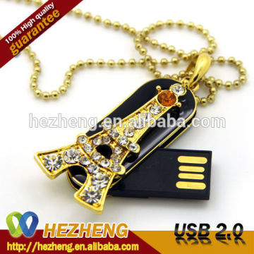 2015 Newest Jewelry Swivel 8GB USB Flash with Nacklace