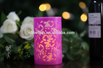 led embossed flameless candle led wax embossed candle wax hollow candle led carving candle