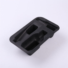Wet pressed molded fiber electronics packaging insert tray