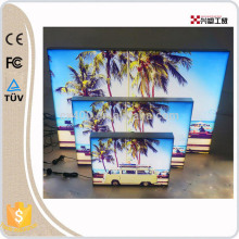 large backlit aluminum light box inset fabric light box