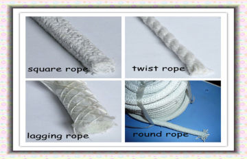 White Asbestos Square Rope , Asbestos Tape 250-450℃ Refractoriness