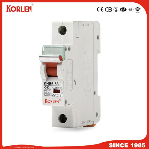 Disjoncteur de circuit miniature 10KA 40A CE KNB6-63 3P