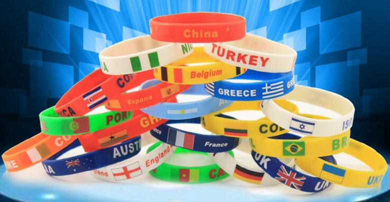 Cheap Brazil Country Flag Silicone Wristband
