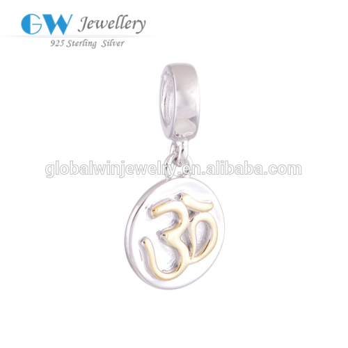 18K Gold Plating Custom Made Logo Jewelry Charms OM Pendant Charms