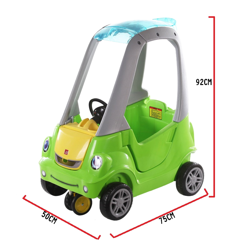 Cozy rolls on rugged, durable tires, front wheels spin 360 degrees kid-powered ride on little car Cozy Coupe