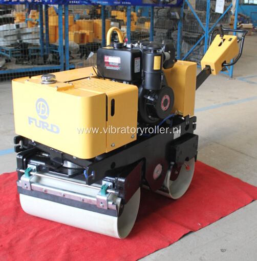 800KG Walk Behind Double Drum Vibratory Roller