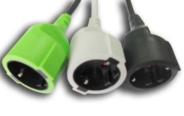 European three pin extension cord power cord