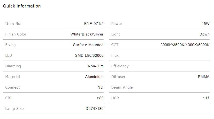 Product Specification
