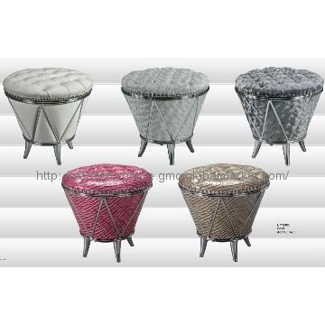 Modern Leather Pouff