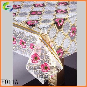 Fashionable printed transparent pvc tablecloth