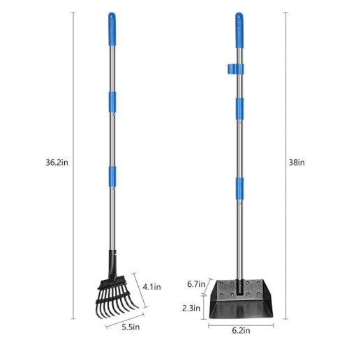 Lange handvat PET POP-lade en rake set