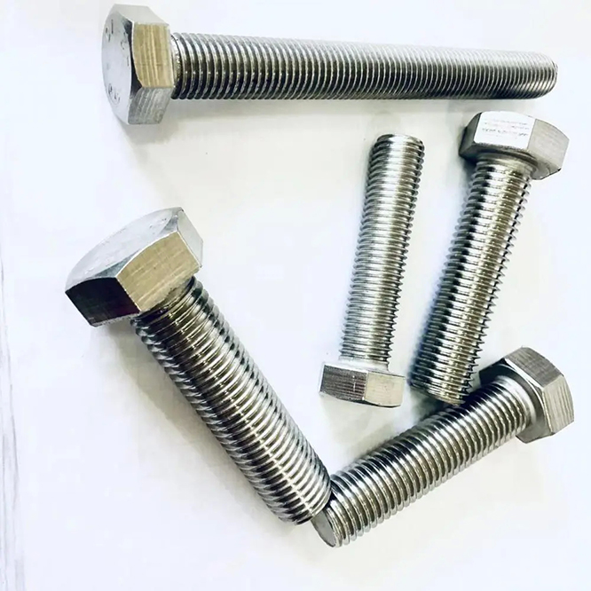 SS304 หรือ SS316 Silvery Hex Bolt