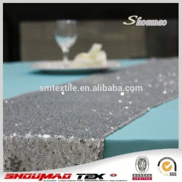 Hot sell Glitter Sliver sequin table runner