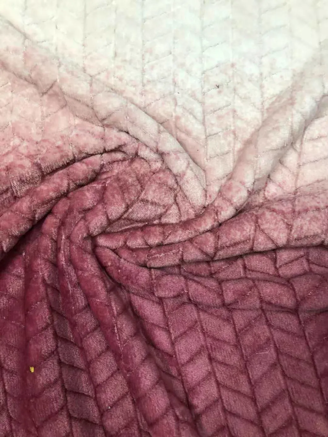 Flanelle double polyester 100% avec tissu tricoté Jacquard
