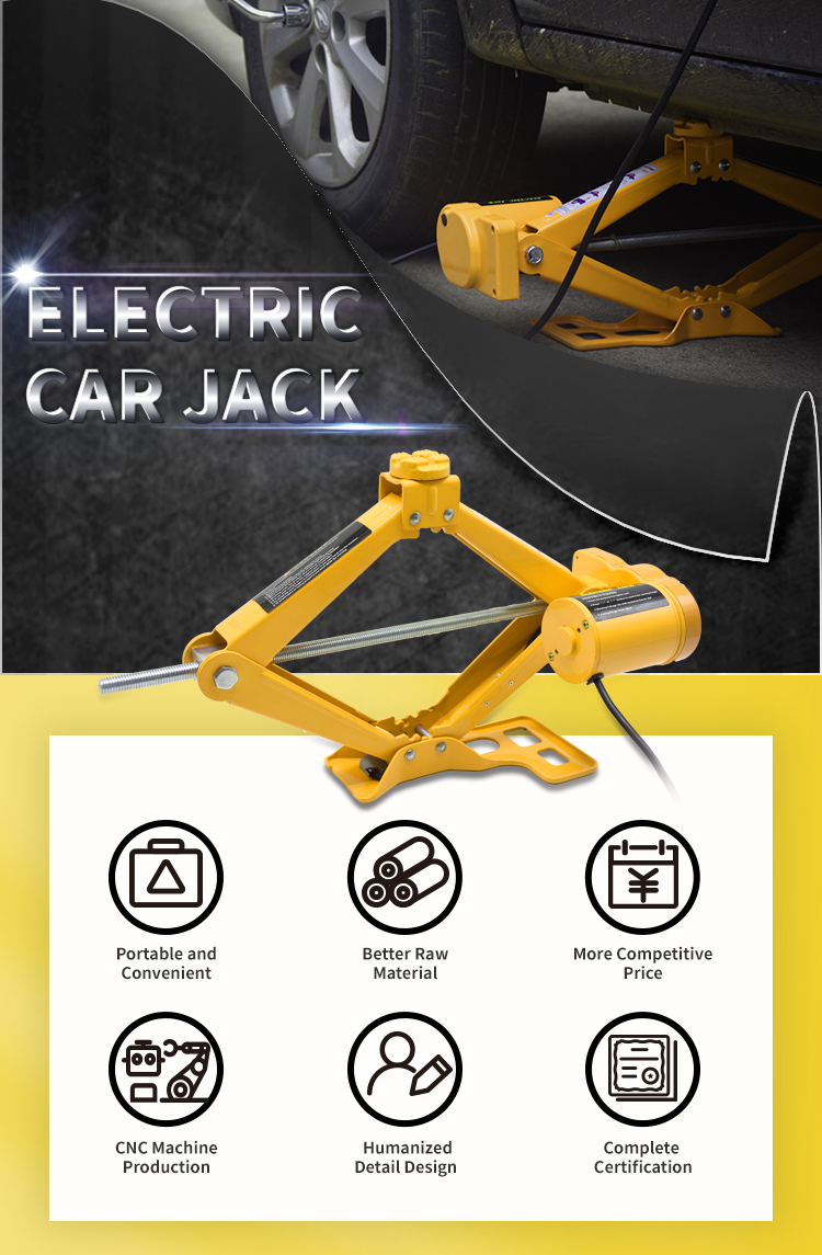 Car Necessary E-HEELP 5T ZS5J DC12V 120-450mm lifting car lifting 5T jack Electric Scissor Car Jack for Sedan and SUV