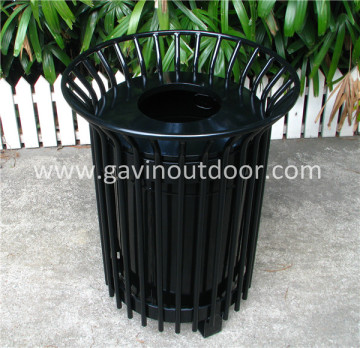 Outdoor waste receptacle metal outdoor trash receptacle