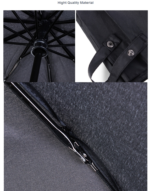 Automatic Folding Windproof Men Hook Handle Umbrellas03