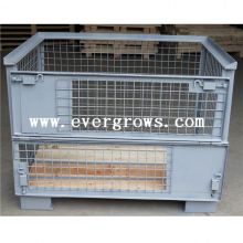 Cheap Custom Folding Steel Medium Duty Wire Container Deck Pallet Cage