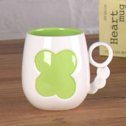 emboss heart coffee mug