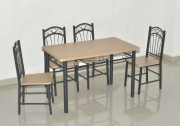 antique wood table/ 5-piece oak dining set