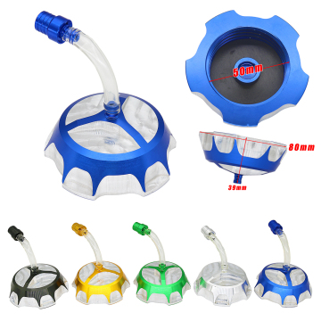 50mm CNC Fuel Tank Cap with Exhaust Hose for Off-Road Motorcycle Modification: KLX, BBR, TTR, CRF Models