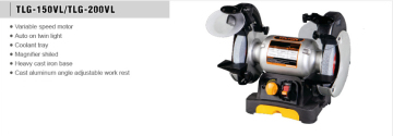 TLG-200VL industrial variable speed bench grinder